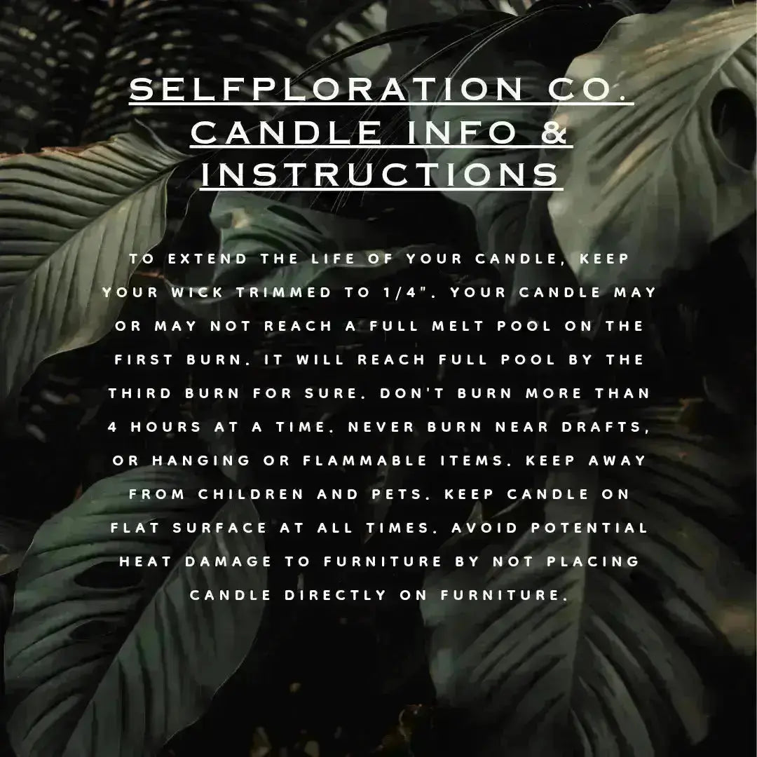 candle instructions and care